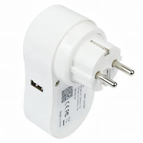 Розумна розетка з Wi-Fi + USB, інтелектуальна смарт-розетка TUYA з керуванням смартфоном, біла - фото 3