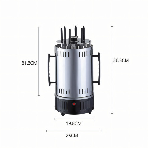 Электрошашлычница Domotec BBQ 7781, 1000 W, 6 шампуров, с защитным кожухом, чашами для стекания жира - фото 5