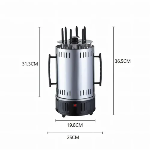 Електрошашличниця Domotec BBQ 7781, 1000 W, 6 шампурів, із захисним кожухом, чашами для стікання жиру - фото 7