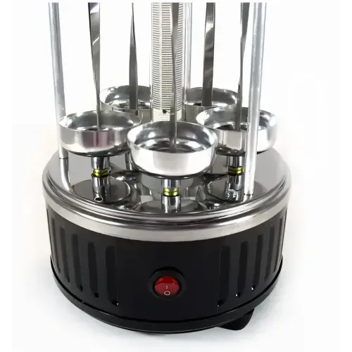 Електрошашличниця Domotec BBQ 7781, 1000 W, 6 шампурів, із захисним кожухом, чашами для стікання жиру - фото 6