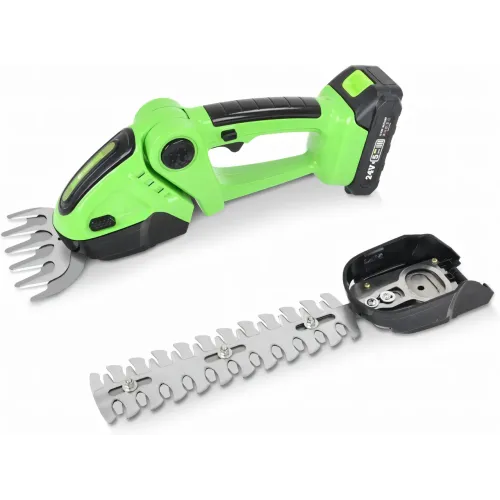 Ножиці-кущоріз 2 в 1, Garden cutter EVCITN 24 V, акумуляторний з індикацією заряду, неіржавка сталь - фото 2
