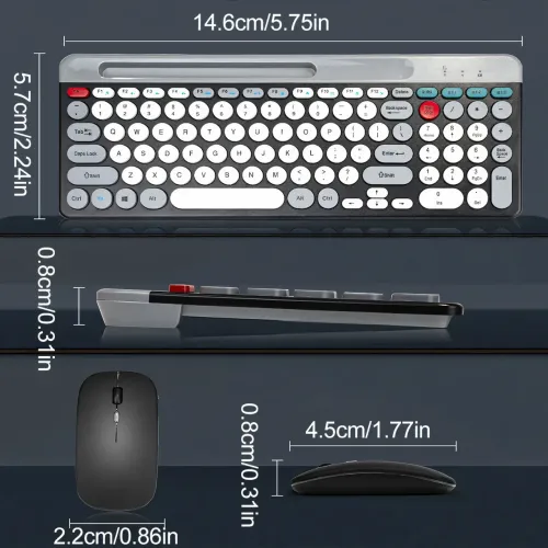 Бездротовий комплект ZYG 806, Bluetooth, повнорозмірна клавіатура, оптична миша, USB-зарядка - фото 8