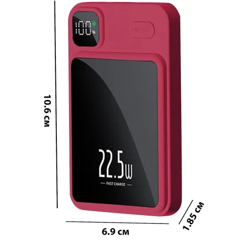 Павербанк для iPhone 10 000 mAh, MagSafe, 22,5 Вт, магнітне кріплення, швидке заряджання, місткість акб на екрані - фото 8