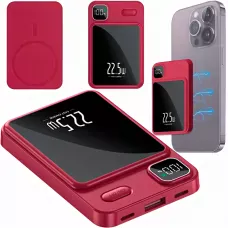 Павербанк для iPhone 10 000 mAh, MagSafe, 22,5 Вт, магнітне кріплення, швидке заряджання, місткість акб на екрані