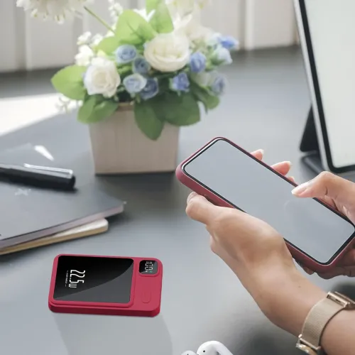 Павербанк для iPhone 10 000 mAh, MagSafe, 22,5 Вт, магнітне кріплення, швидке заряджання, місткість акб на екрані - фото 10