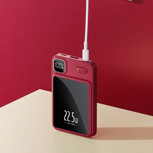 Павербанк для iPhone 10 000 mAh, MagSafe, 22,5 Вт, магнітне кріплення, швидке заряджання, місткість акб на екрані - фото 4