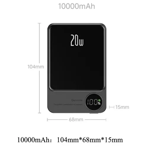 Магнітна бездротова зарядка, PowerBank Q9 10000 mAh з технологією MagSafe, дисплей з індикацією заряду - фото 10