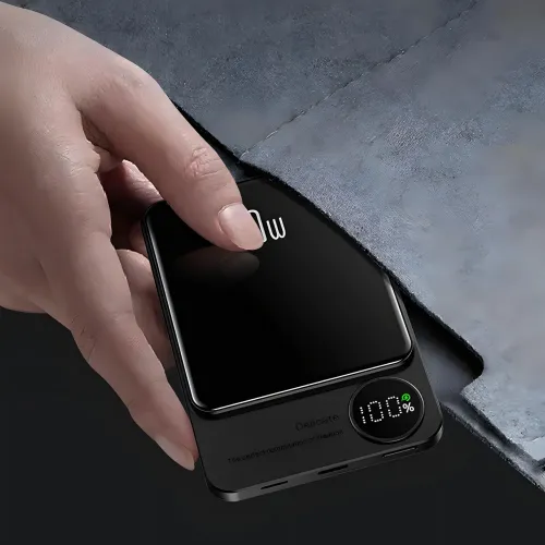 Магнітна бездротова зарядка, PowerBank Q9 10000 mAh з технологією MagSafe, дисплей з індикацією заряду - фото 9
