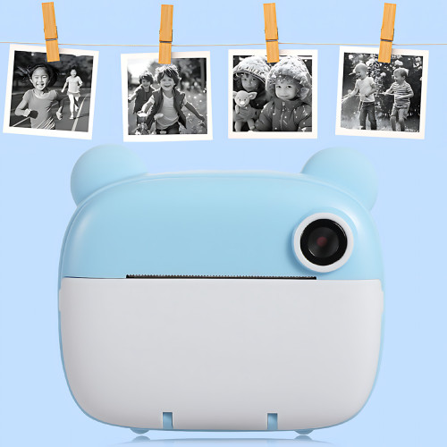 Детский фотоаппарат моментальной печати M3, 2 камеры, micro SD, аккумулятор, USB-зарядка, пластик, розовый Голубой - фото 9