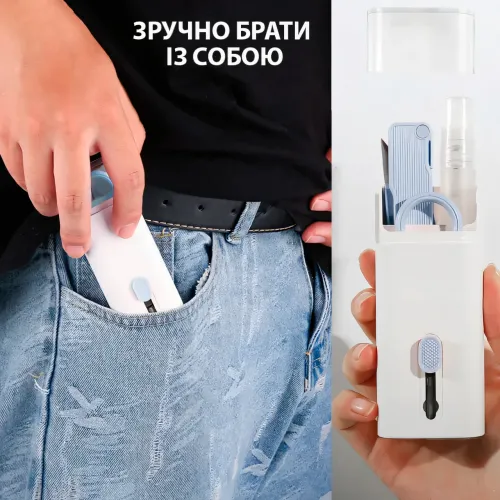 Очисник ґаджетів, набір для чищення Airpods, клавіатур, екранів, ноутбуків, мобільних - фото 3