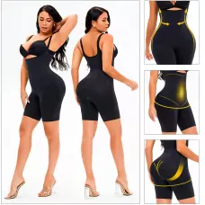 Чорний корсет slim shapewear з пушапом, післяпологовою, що стягує комбідрес для корекції фігури