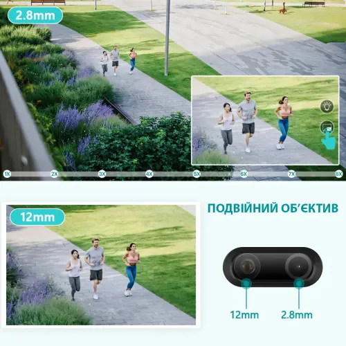 PTZ WiFi камера відеоспостереження, вулична зовнішня 4к камера, 5 мп, 8X ЗУМ, ICSEE, звук, стеження - фото 3