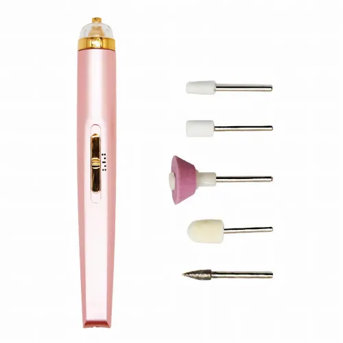Фрезер для манікюру та педикюру Flawless Salon Nails, 65 Вт, 5 насадок, USB заряджання, 2 швидкості, акумулятор - фото 2
