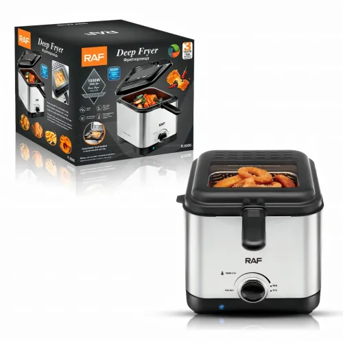 Електрична фритюрниця 2.5 л для смаження без олії, 1000 Вт, Deep Fryer RAF R5300, повітряний гриль, аерофритюр - фото 9