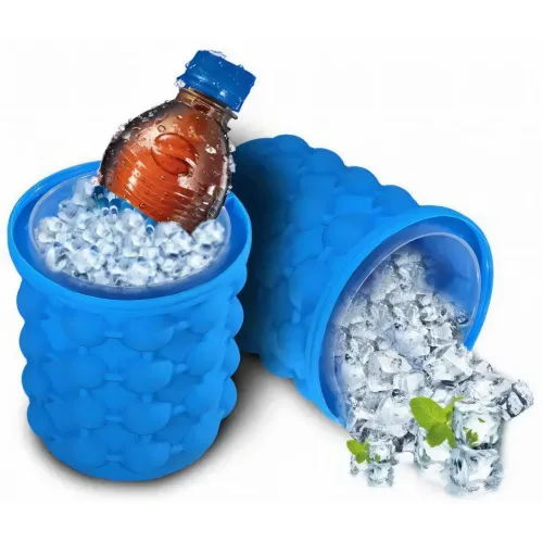 Силіконова форма для льоду Ice Cube Maker Genie, чаша для льоду 50*50 см, відро для льоду 980 мл, 120 кубиків - фото 6