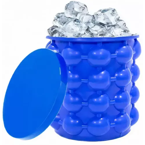 Силиконовая форма для льда Ice Cube Maker Genie, чаша для льда 50*50 см, ведро для льда 980 мл, 120 кубиков - фото 2