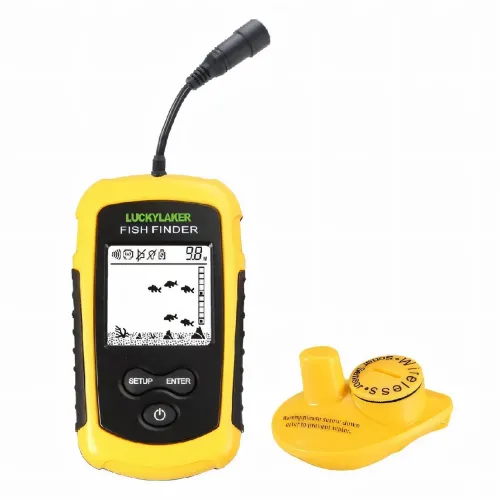 Портативний ехолот Fish Finder для літньої та зимової риболовлі, виявлення 0,6-73 м, 90°, водонепроникний - фото 2