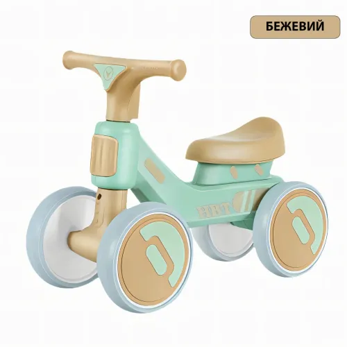 Дитячий балансувальний велобіг 602 для дітей від 1 до 5 років, з музикою й підсвіткою, 1.5 кг, пластик і піна Бежевий
