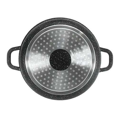 Набір каструль Top Kitchen TK00020 і сковорідка, з гранітним покриттям, 5 ємностей, для всіх плит, алюміній Червоний - фото 3
