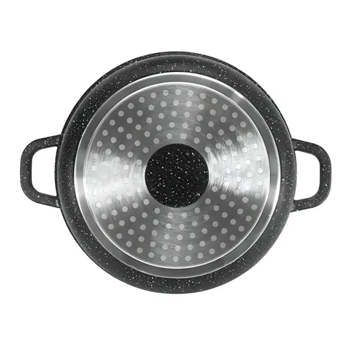 Набір каструль Top Kitchen TK00020 і сковорідка, з гранітним покриттям, 5 ємностей, для всіх плит, алюміній Червоний - фото 3