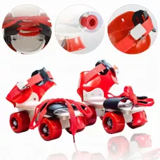 Детские квады Baby Quad, раздвижные ролики на обувь, размер 26-29, колеса PU, до 60 кг, передний тормоз