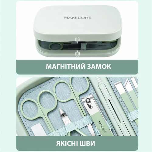 Маникюрный набор Manicure из нержавеющей стали в сумке, набор для педикюра 18 предметов - фото 8