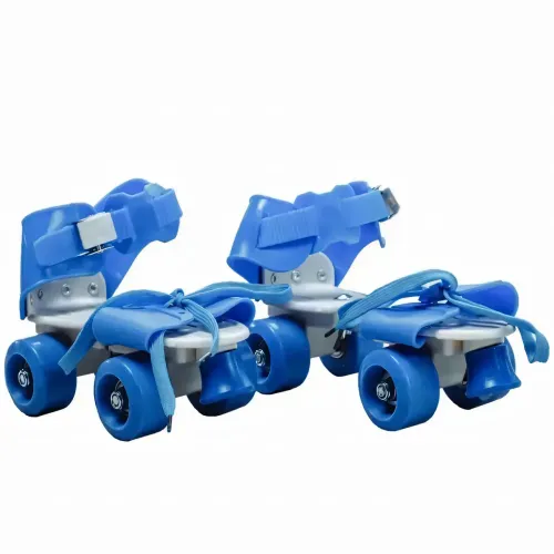 Детские квады Baby Quad, раздвижные ролики на обувь, размер 26-29, колеса PU, до 60 кг, передний тормоз Синий