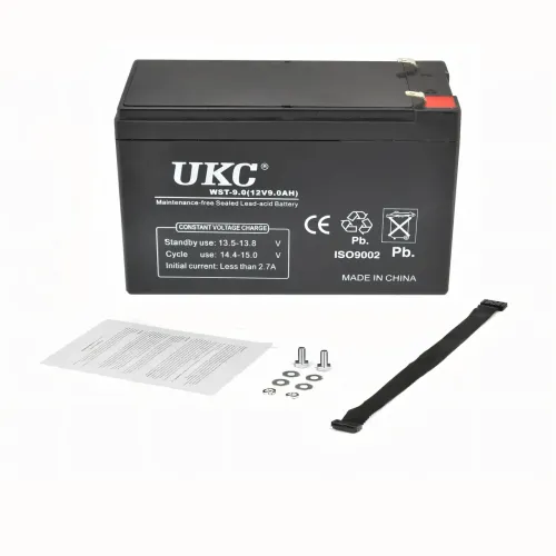 Аккумуляторная батарея 12В, BATTERY 12V 9A UKC, герметичный кислотно-свинцовый гелевый аккумулятор - фото 4