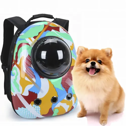 CosmoPet переноска-рюкзак с иллюминатором и вентиляцией, переноска с окошком 42х33х25 см, орнамент