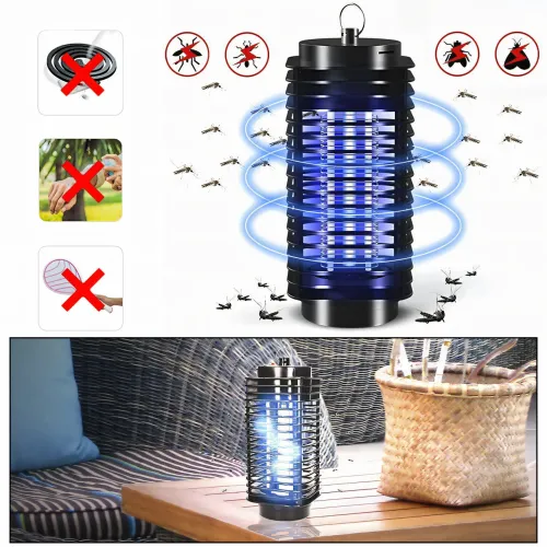 Портативная электрическая LED лампа-ловушка для насекомых, Mosquito killer AND LY-576, синий свет - фото 2