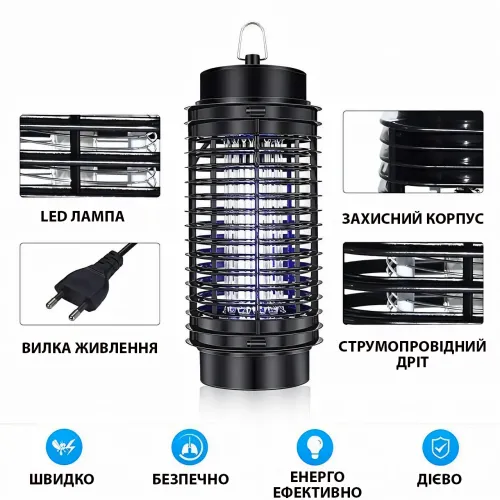 Портативная электрическая LED лампа-ловушка для насекомых, Mosquito killer AND LY-576, синий свет - фото 6