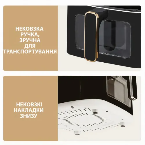 Аерофритюрниця BITEK BT-5335, аерогриль Air Fryer 3500 Вт, чаша 7,5 л, з термостатом і таймером, чорний - фото 5