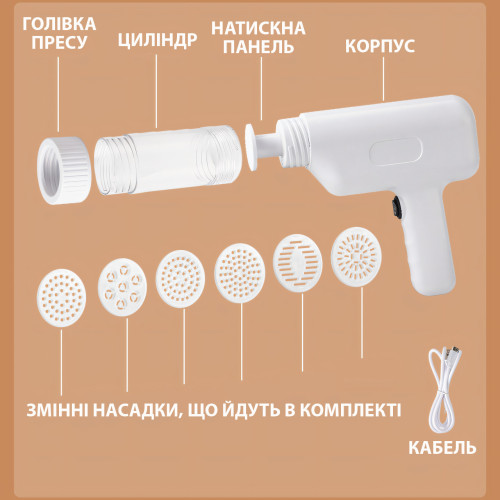 Домашняя электрическая лапшерезка, беспроводная машинка для приготовления домашней лапши AND XL-859, c USB