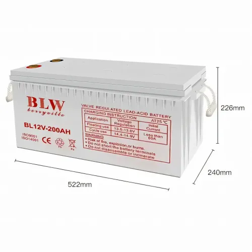 Акумулятор BATTERY 12 V 200 A BLW з герметичною гелевою батареєю, універсальна циклічна AGM батарея - фото 4