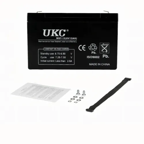 Свинцево-кислотний акумулятор BATTERY 6 V 12 A UKC, герметичний гелевий AGM акумулятор - фото 5