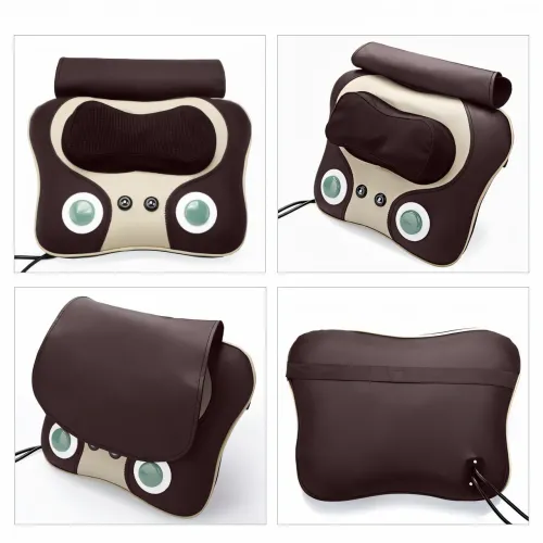 Масажна подушка Massage Pillow, роликовий масажер для спини та шиї з ІЧ-прогрівом, 6 роликів, 3 режими - фото 2