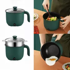 Электрическая мини плита Rice Cooker, антипригарная двухслойная пароварка-скороварка-рисоварка, 1.8 л
