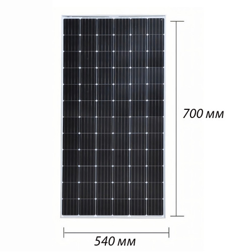 Монокристаллическая солнечная панель MONO-50W (17.5 V), 700х540х30 мм - фото 4