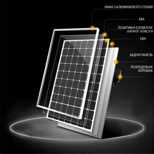 Монокристалічна сонячна панель MONO-50W (17.5 V), 700х540х30 мм - фото 5