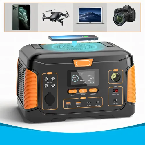 Портативная зарядная электростанция WX-1437, 500W, АКБ 140 400 мАч, разъемы USB, Type-C, DC, 2 розетки, фонарь