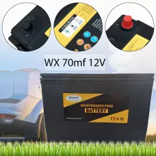 Акумулятор WX 70mf 12 V, що не обслуговується, свинцево-кислотний герметичний акб з індикацією заряду