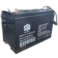 Гелевий акумулятор SSB 100 А 12 V для інвертора, силовий АКБ для безперебійного живлення