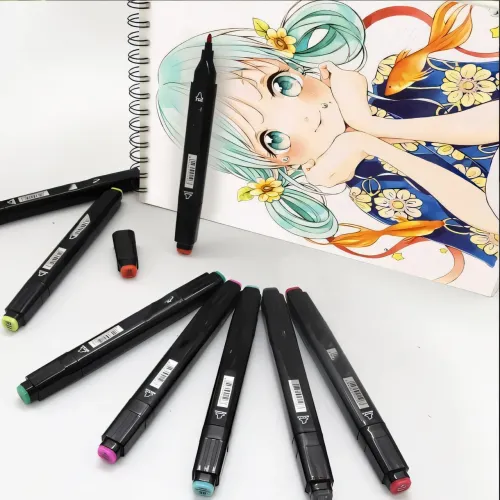 Набор двухсторонних маркеров, Sketch Marker для рисования, 168 цветов на спиртовой основе, в сумке-чехле - фото 16