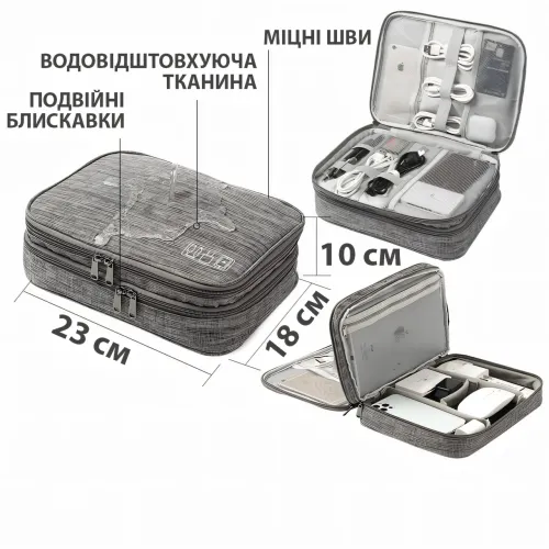 Дорожня сумка-органайзер для канцелярського приладдя й аксесуарів, Travel Digital Pouch для косметики - фото 9