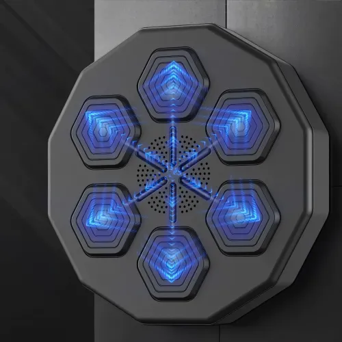 Музыкальная интеллектуальная боксерская панель тренажер с LED подсветкой, Bluetooth, 40х40х7.5 см - фото 2