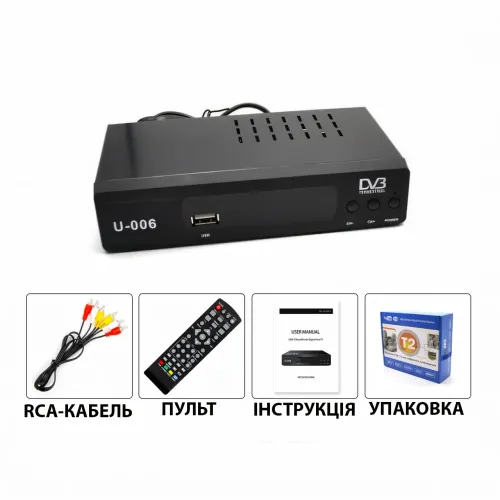 Цифровий ресивер UNIQUE U006 Metal, приставка Т2 тюнер для телевізора, підтримка IPTV і Wi-Fi антени - фото 8