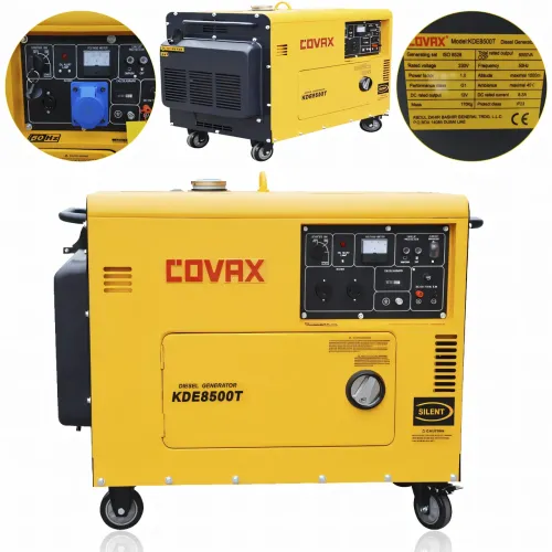 Дизельний портативний генератор COVAX548500T 6 кВт, автостарт, 1 фаза 230 В, (66,5KW DIESEL SILENT)