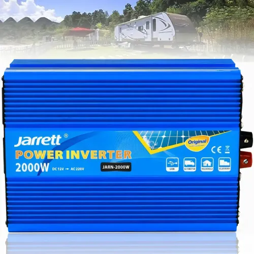Оригінальний інвертор Jarrett 12-220 В 2000W, оригінальний перетворювач напруги, USB, синій