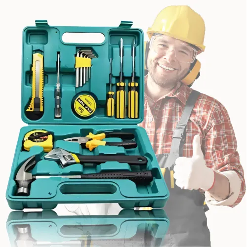 Універсальний набір інструментів для дому, комплект інструментів 16 предметів у зручному пластиковому кейсі