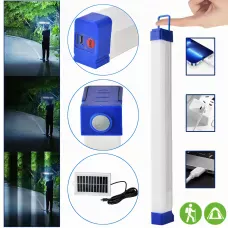 Диодная лампа Bailong BK-700T с солнечной батареей, три режима работы, USB-micro USB, 52см